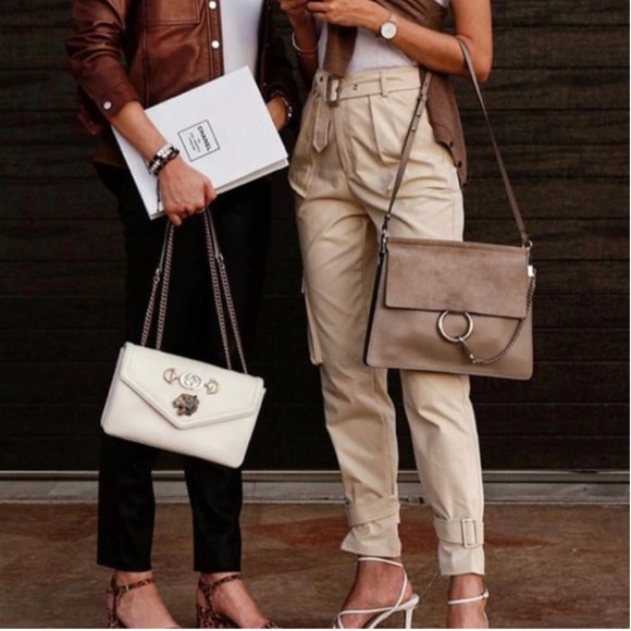 Choosy Cream Cargo Pants Size 4 - Picture 2 of 13